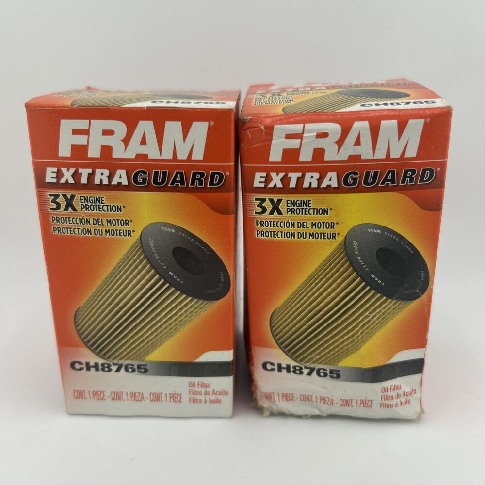 (2) Fram CH8765 Extra Guard Oil Filter New